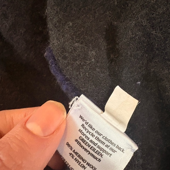 Eileen Fisher Merino Wool Jacket Blazer – XL – Indigo Blue Raw Edge - Picture 5 of 5